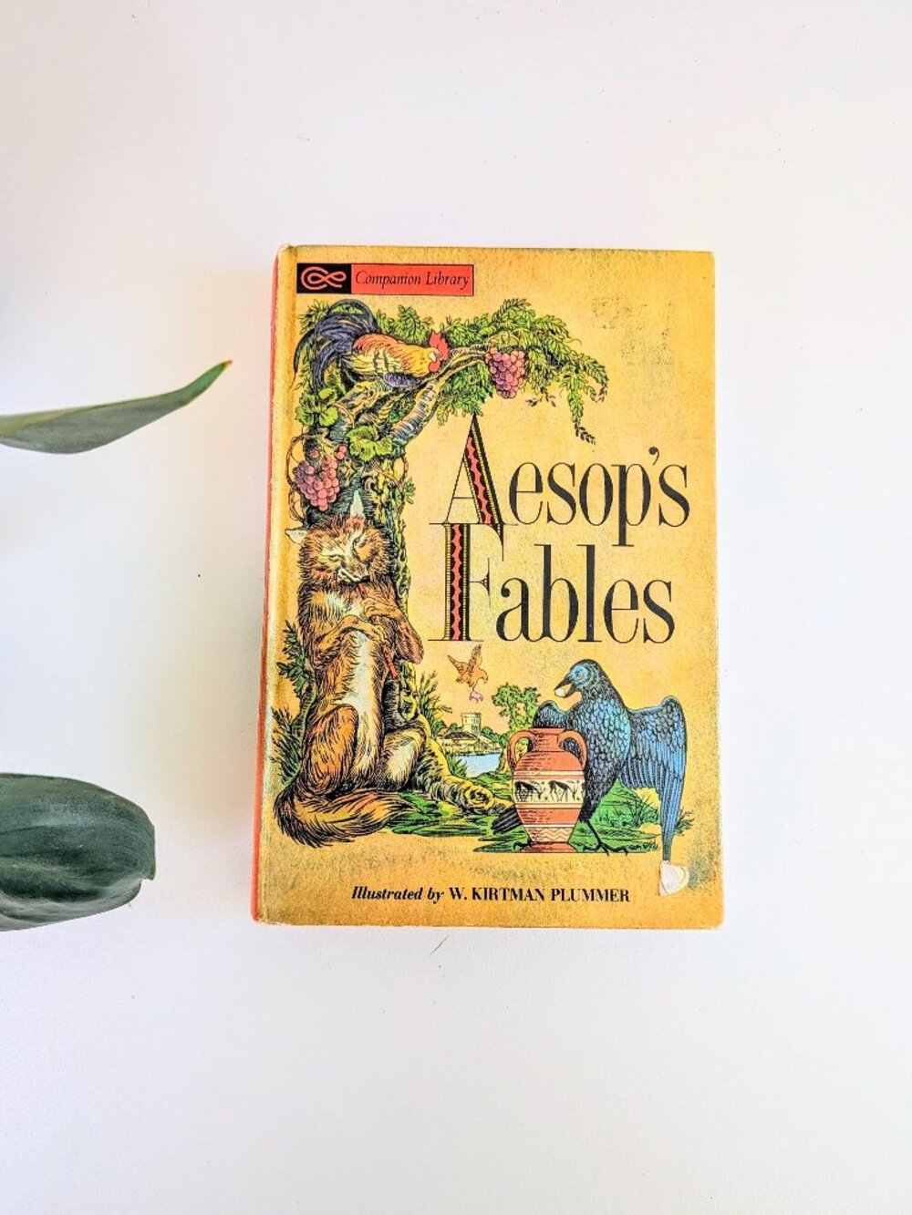 Vintage 1963 Aesop's Fables Hardcover Book | Retro Illustrated Children's